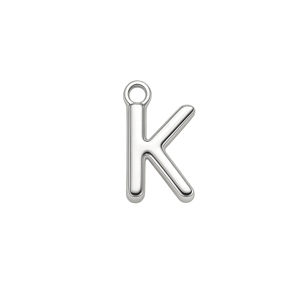 Silver Mini Initial Charm - Luisa Luxe gold jewellery