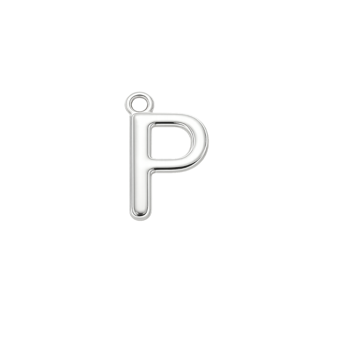 Silver Mini Initial Charm