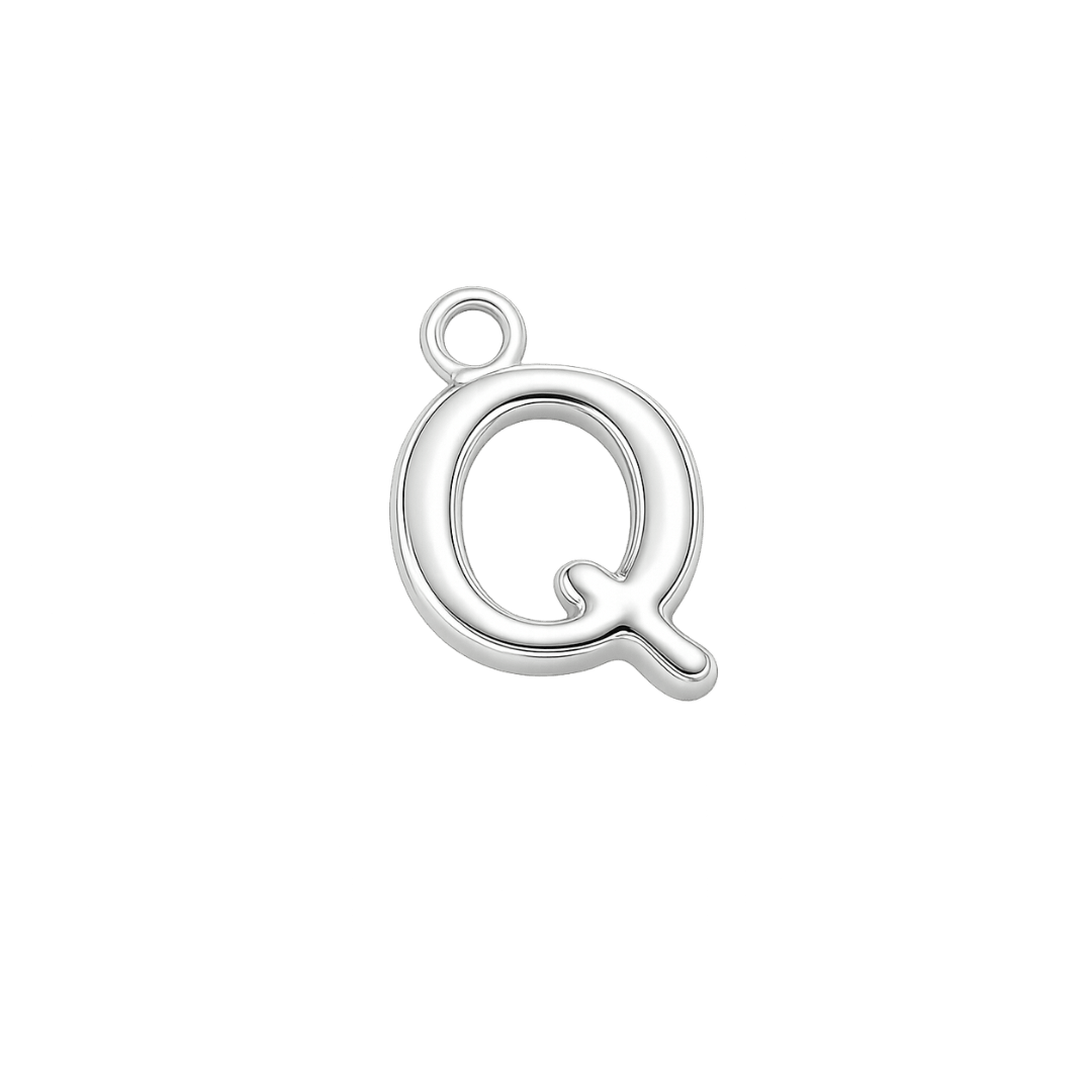 Silver Mini Initial Charm - Luisa Luxe gold jewellery