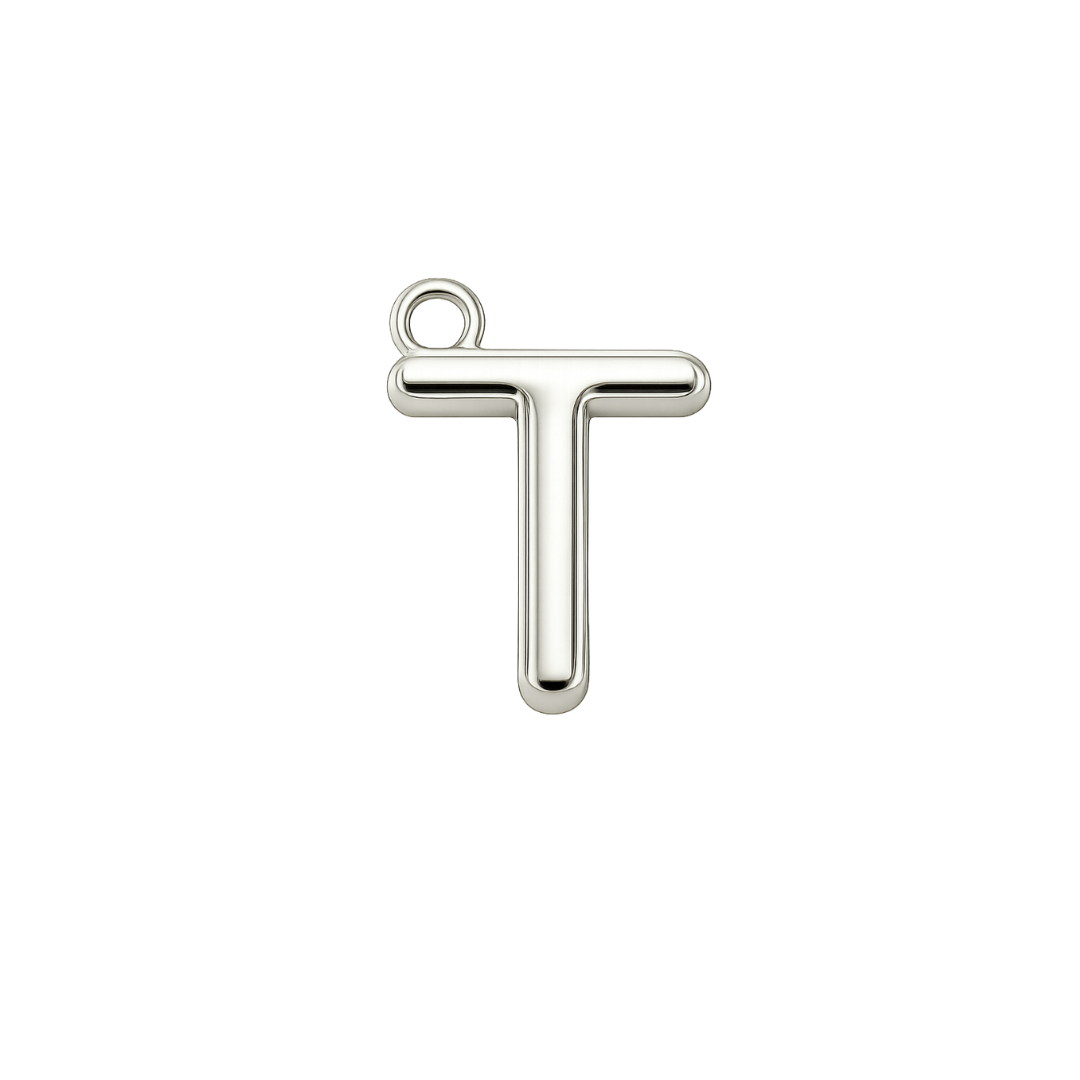 Silver Mini Initial Charm