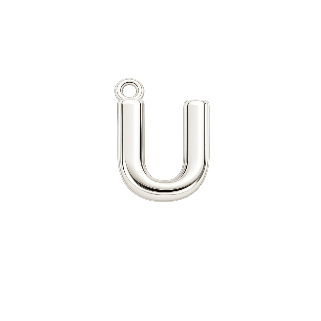 Silver Mini Initial Charm - Luisa Luxe gold jewellery