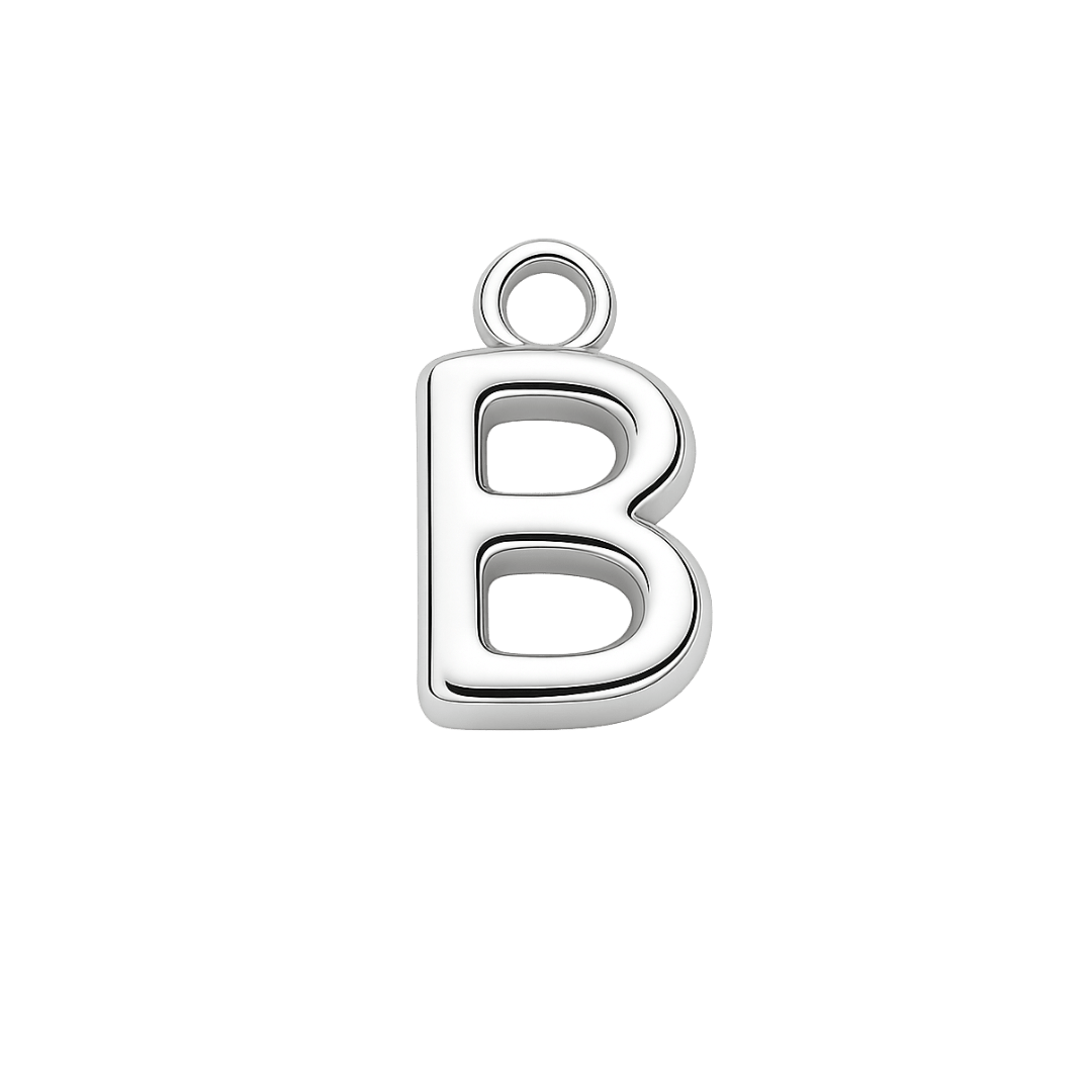 Silver Mini Initial Charm - Luisa Luxe gold jewellery