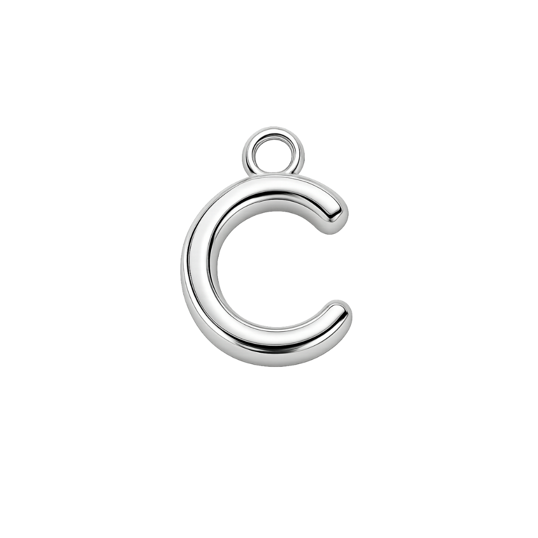 Silver Mini Initial Charm