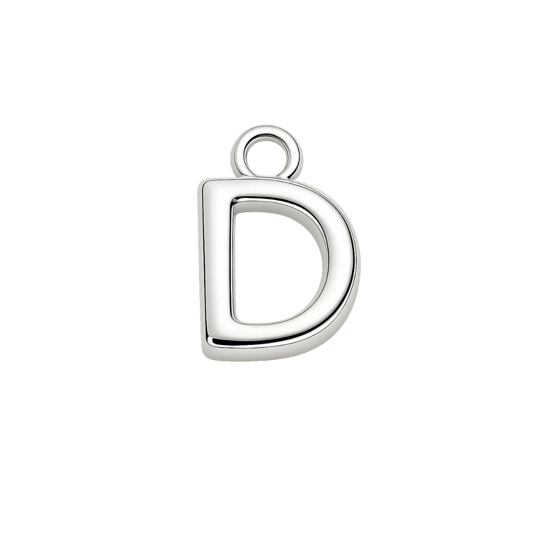 Silver Mini Initial Charm