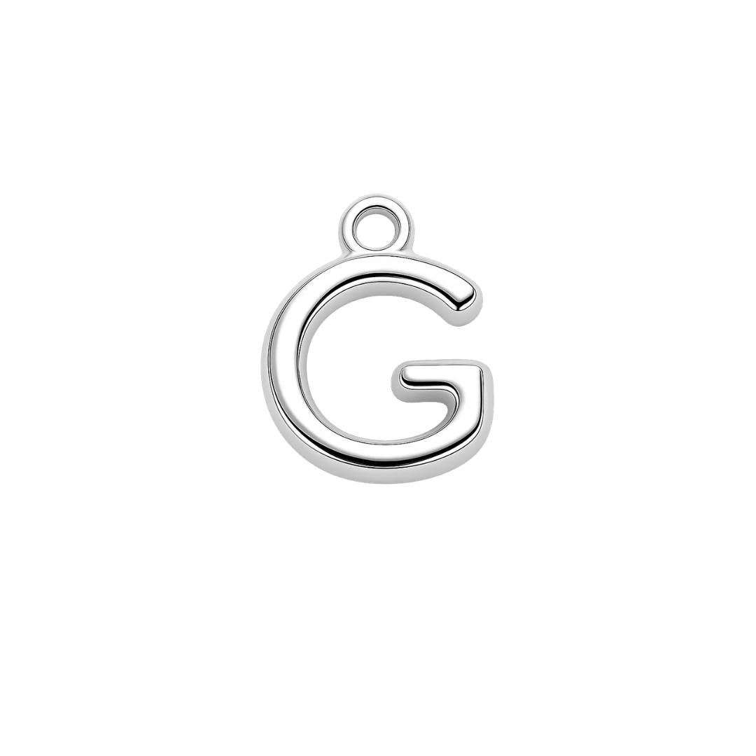 Silver Mini Initial Charm - Luisa Luxe gold jewellery