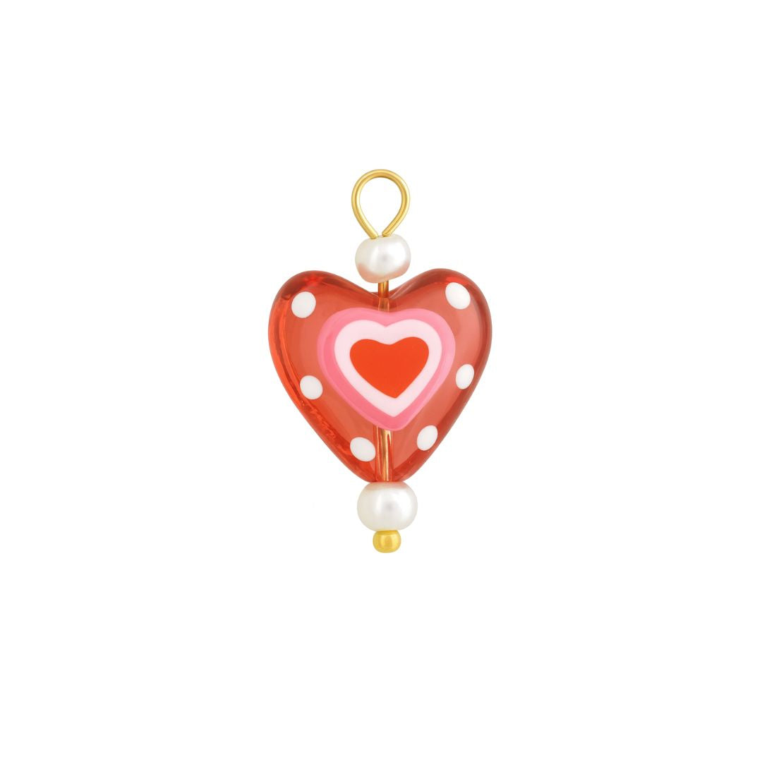 Glass Heart Charm