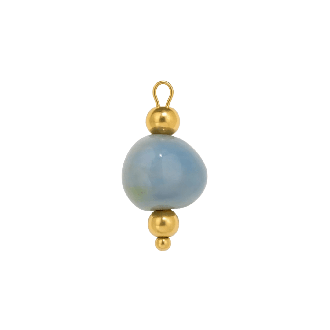 Blue Bead Charm - Luisa Luxe gold jewellery