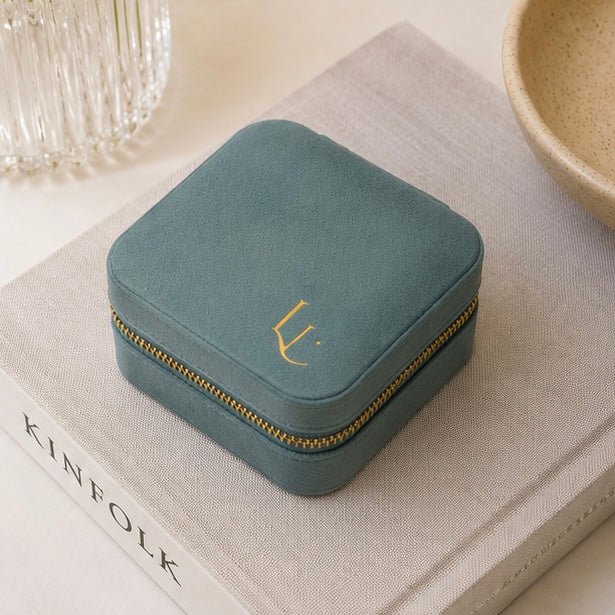 Travel Teal Jewellery Box - Luisa Luxe gold jewellery