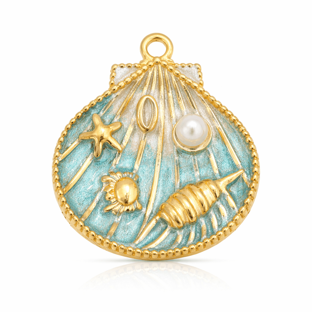 Blue Ocean Treasures Shell Charm - Luisa Luxe gold jewellery