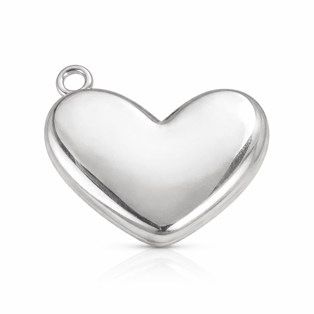 Silver Mother of Pearl Heart Charm - Luisa Luxe gold jewellery