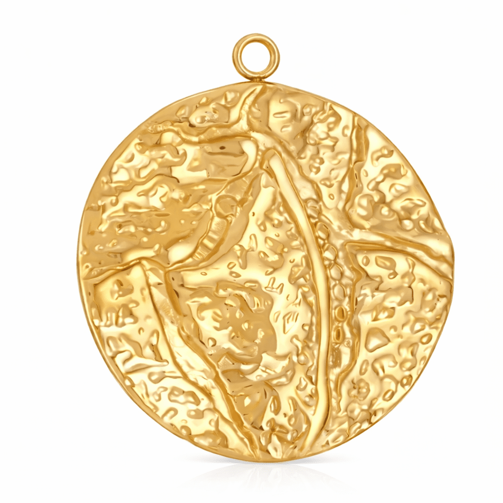 Reef Medallion Charm - Luisa Luxe gold jewellery
