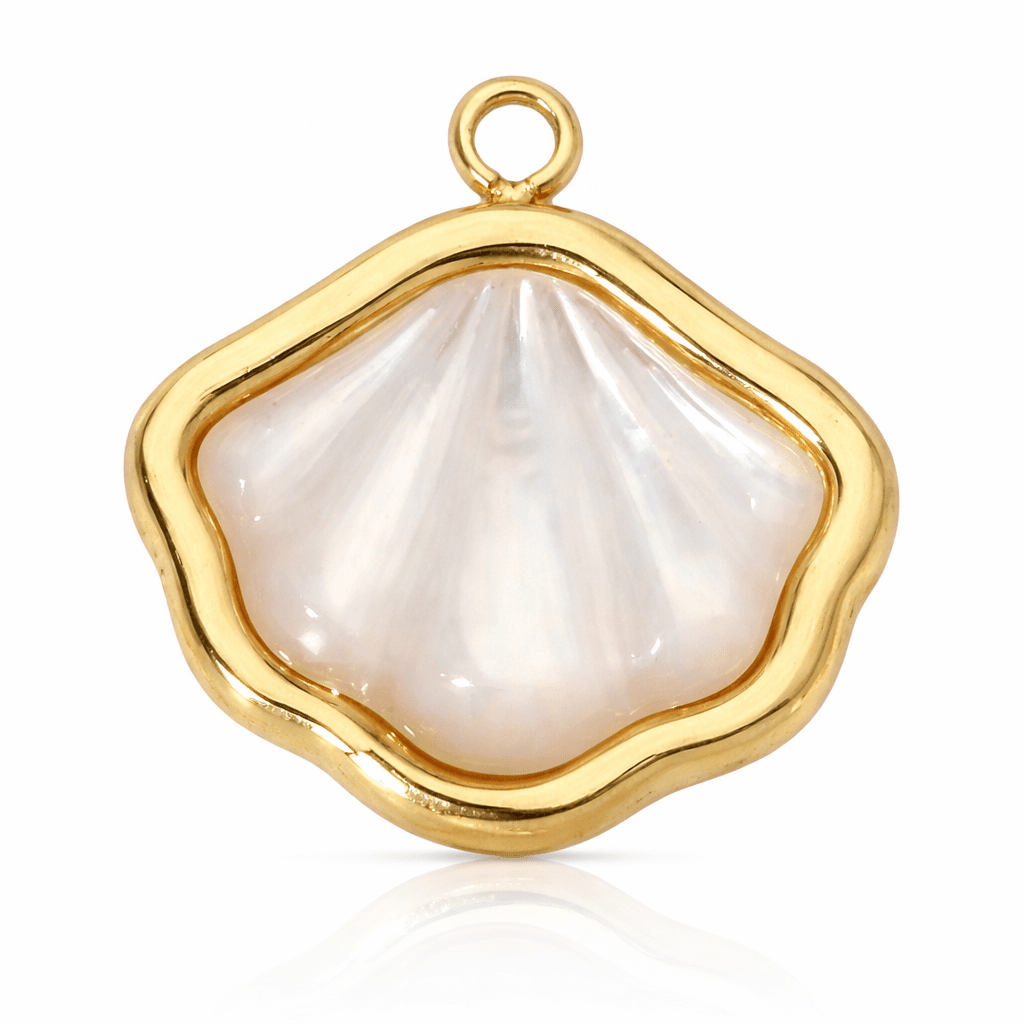 Mother of Pearl Shell Charm - Luisa Luxe gold jewellery
