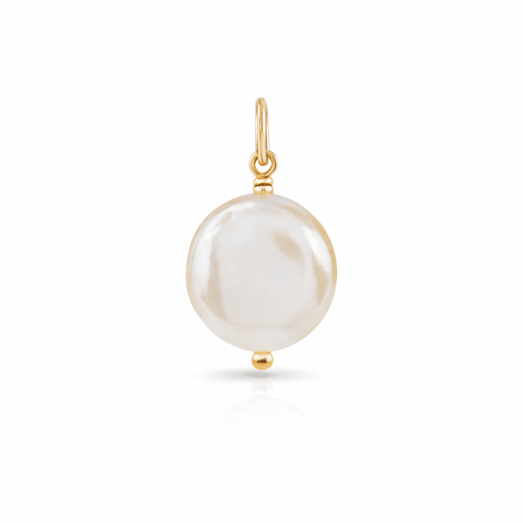 Pearl Coin Charm - Luisa Luxe gold jewellery