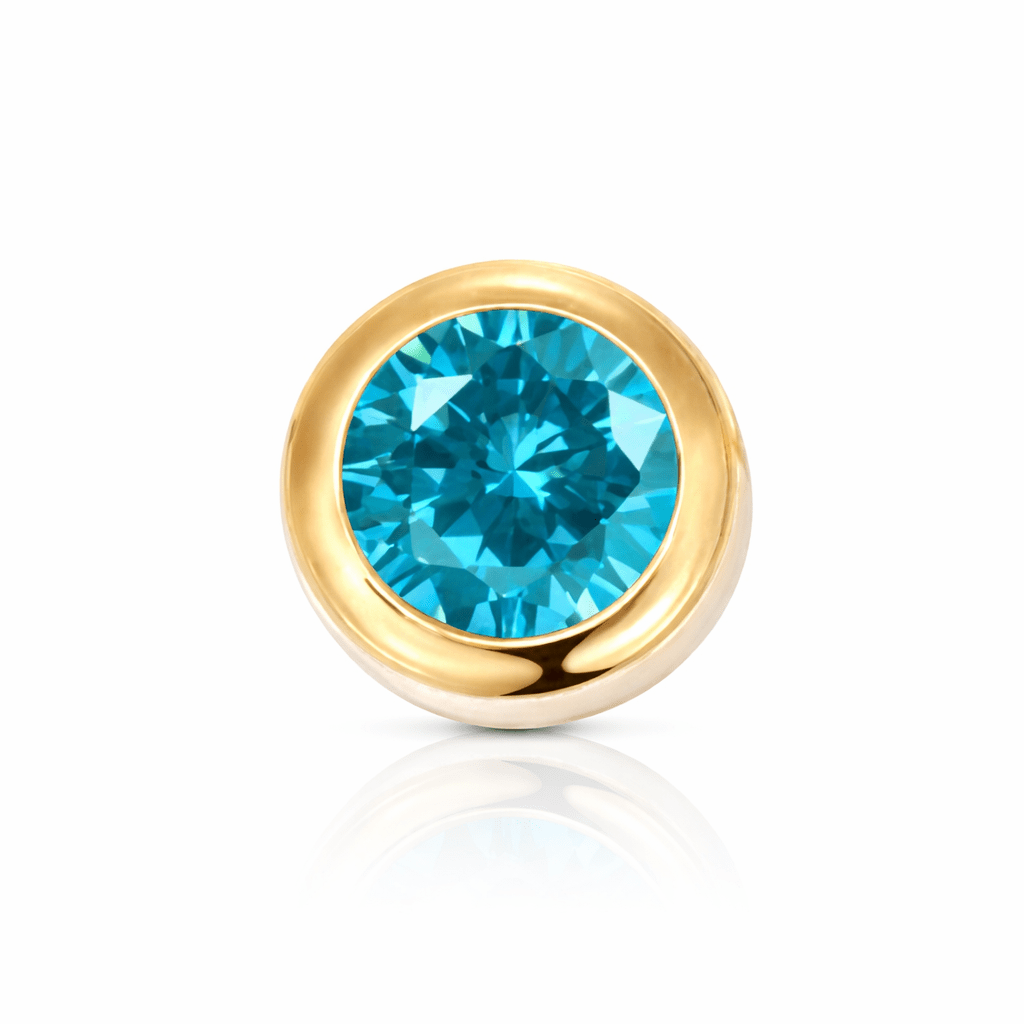 Threaded Birthstone Charm - Luisa Luxe gold jewellery
