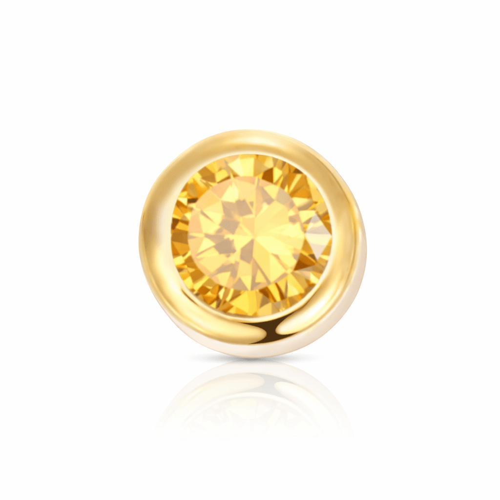 Threaded Birthstone Charm - Luisa Luxe gold jewellery