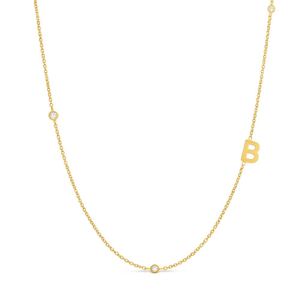 Dainty Initial Necklace - Luisa Luxe gold jewellery