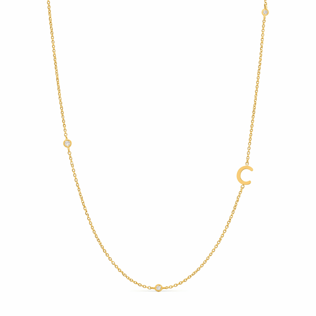 Dainty Initial Necklace - Luisa Luxe gold jewellery