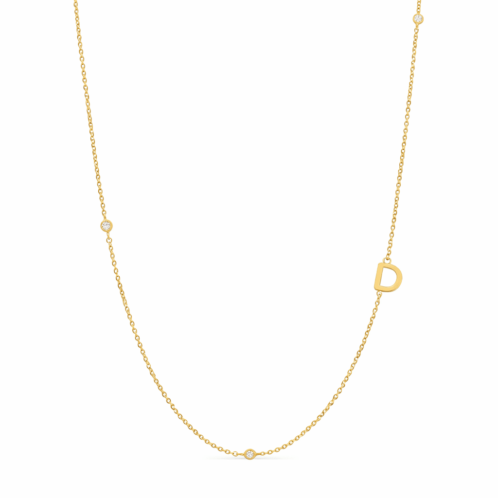 Dainty Initial Necklace - Luisa Luxe gold jewellery