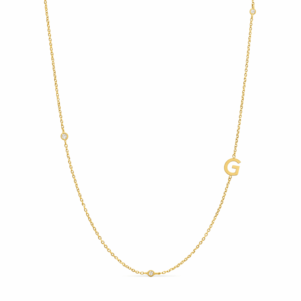 Dainty Initial Necklace - Luisa Luxe gold jewellery