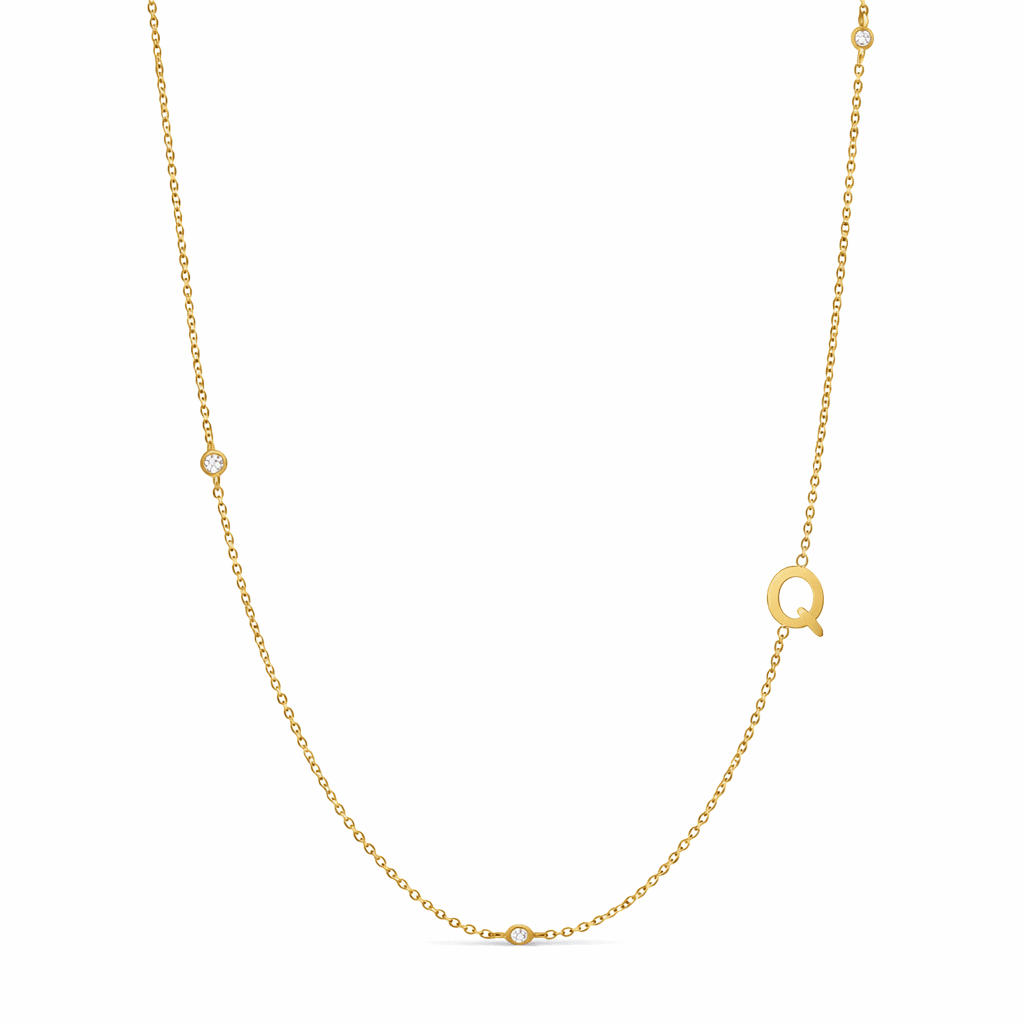 Dainty Initial Necklace - Luisa Luxe gold jewellery