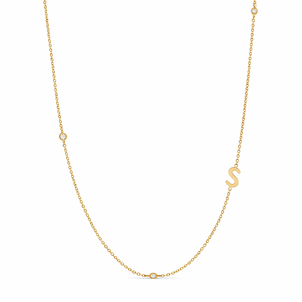 Dainty Initial Necklace - Luisa Luxe gold jewellery