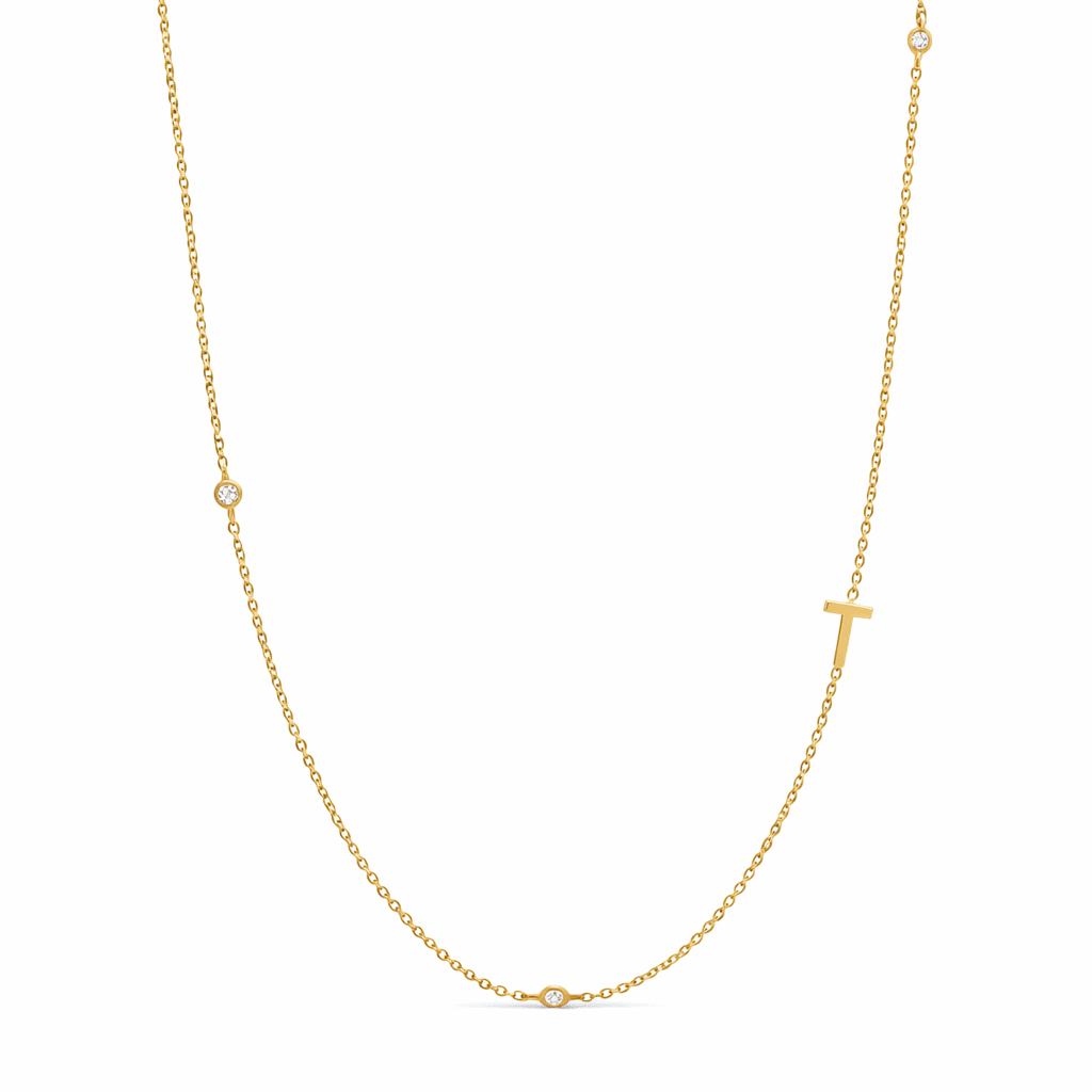Dainty Initial Necklace - Luisa Luxe gold jewellery