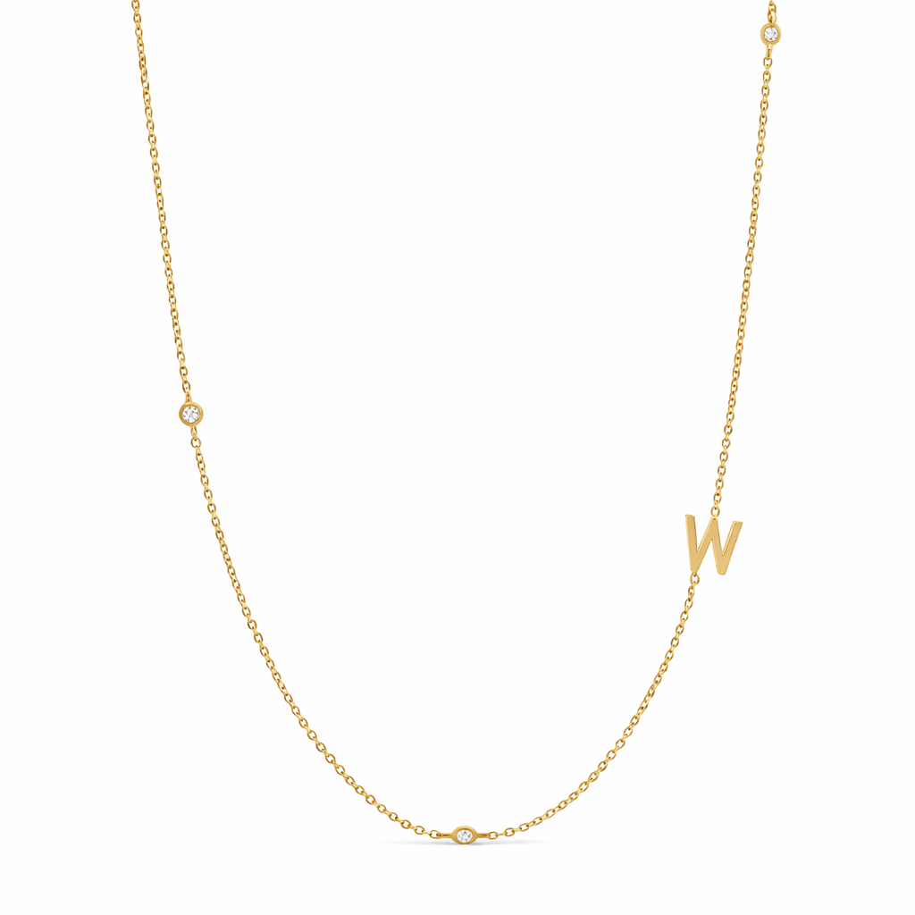 Dainty Initial Necklace - Luisa Luxe gold jewellery