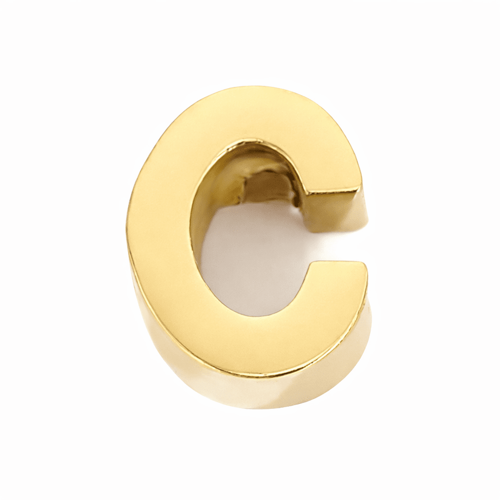 Initial Threader Charm - Luisa Luxe gold jewellery