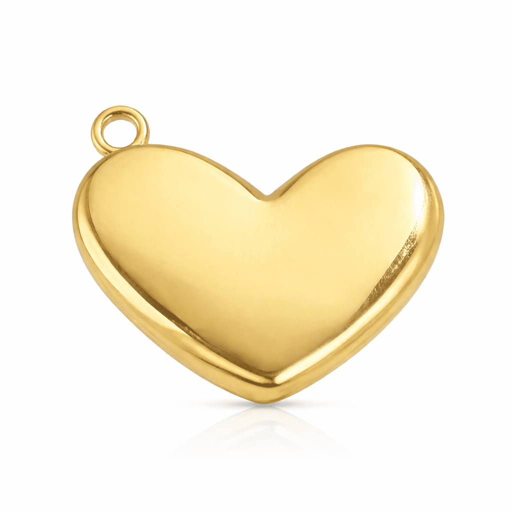 Gold Mother of Pearl Heart Charm - Luisa Luxe gold jewellery