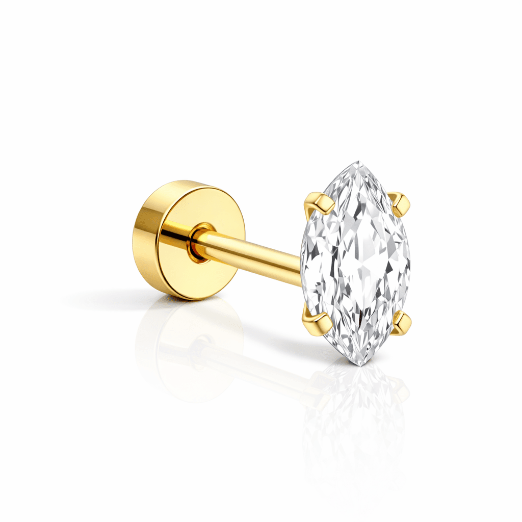 Betty Mini Flatback Earring - Luisa Luxe gold jewellery