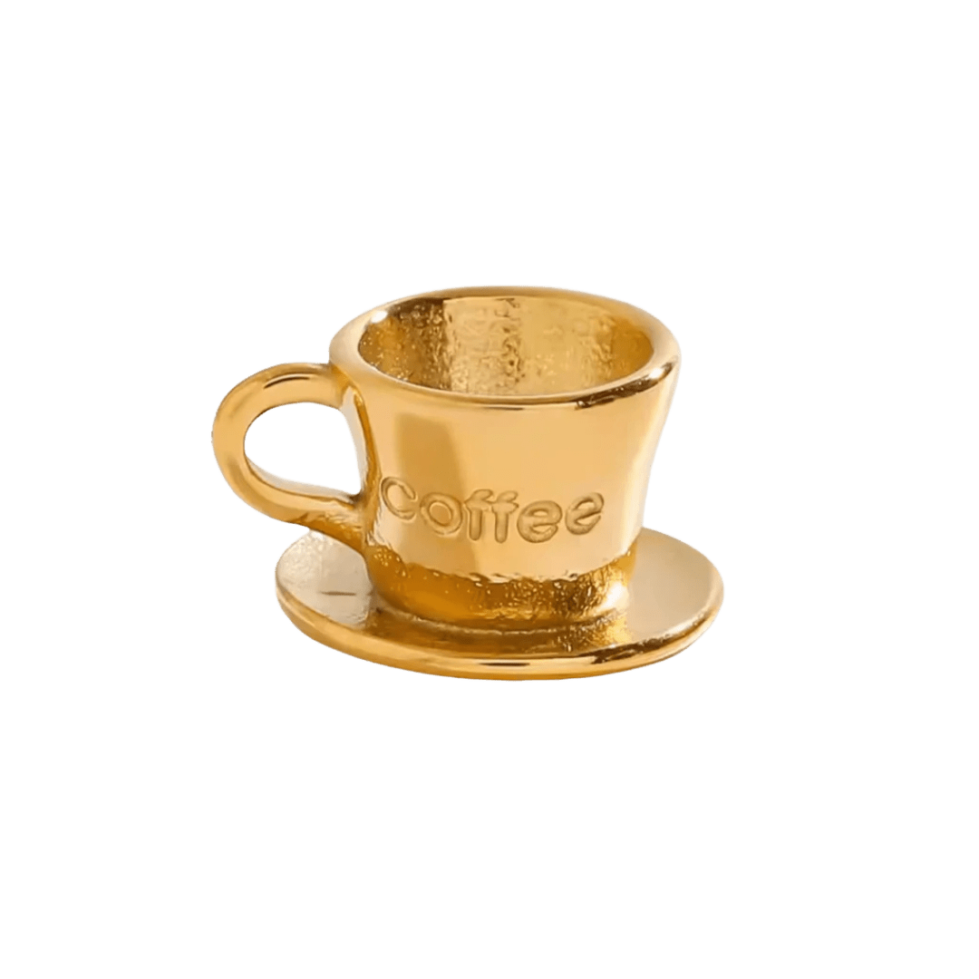Coffee Cup Charm - Luisa Luxe gold jewellery