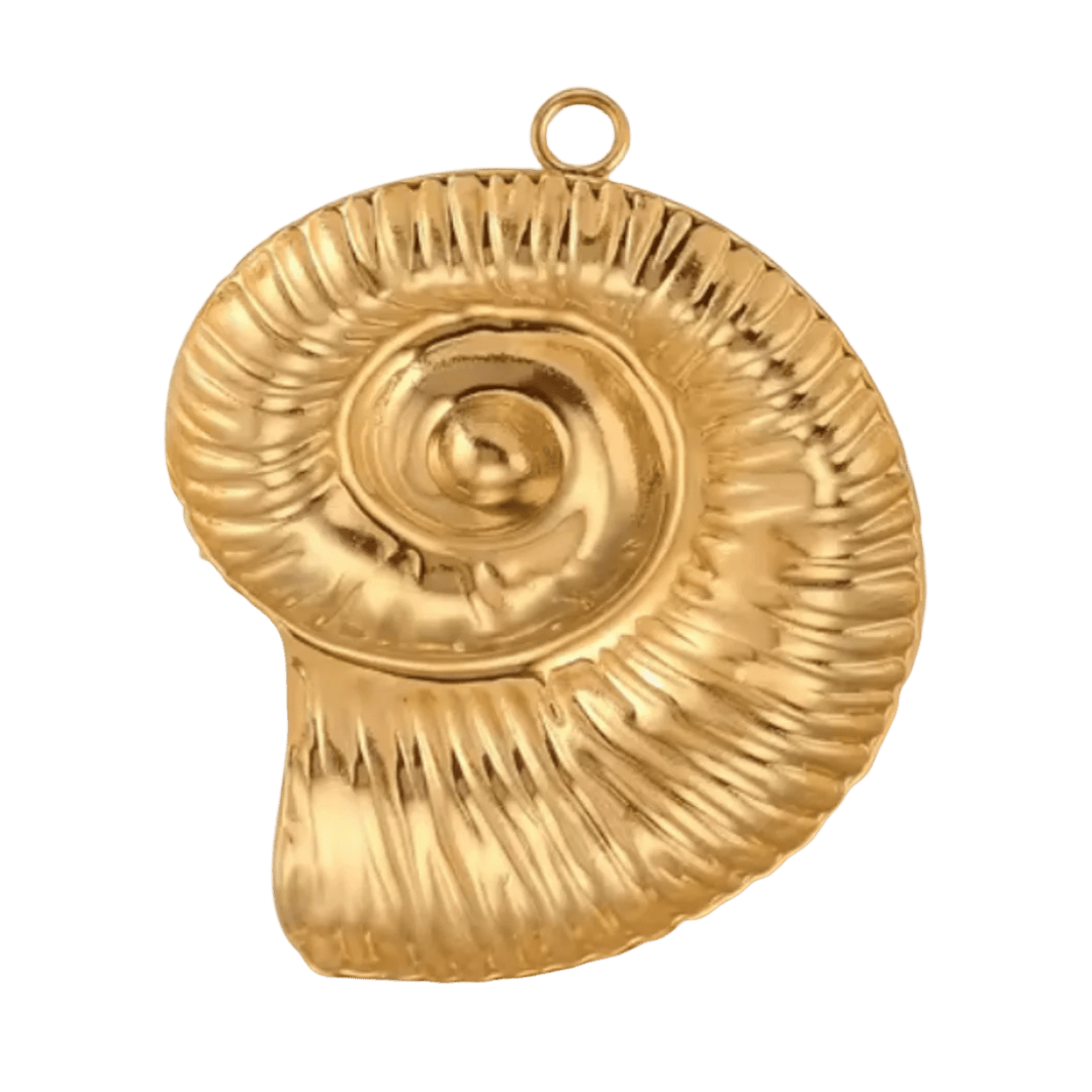 Giant Nautilus Shell Charm - Luisa Luxe gold jewellery