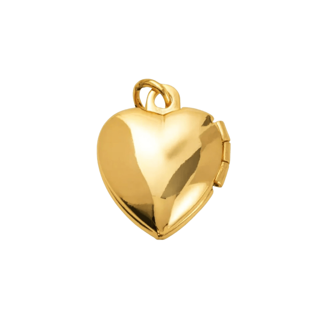 Golden Heart Locket Charm - Luisa Luxe gold jewellery