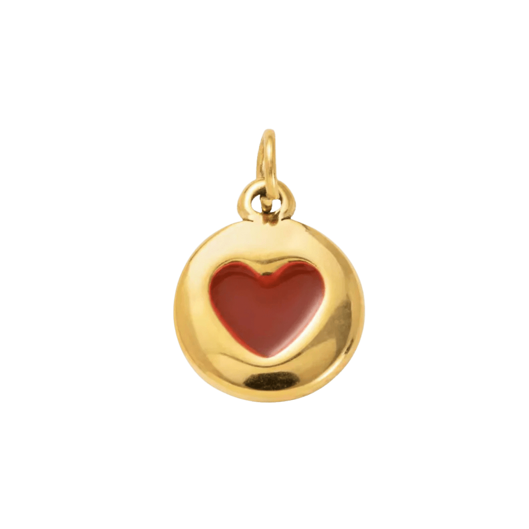 Heart Medallion Charm - Luisa Luxe gold jewellery