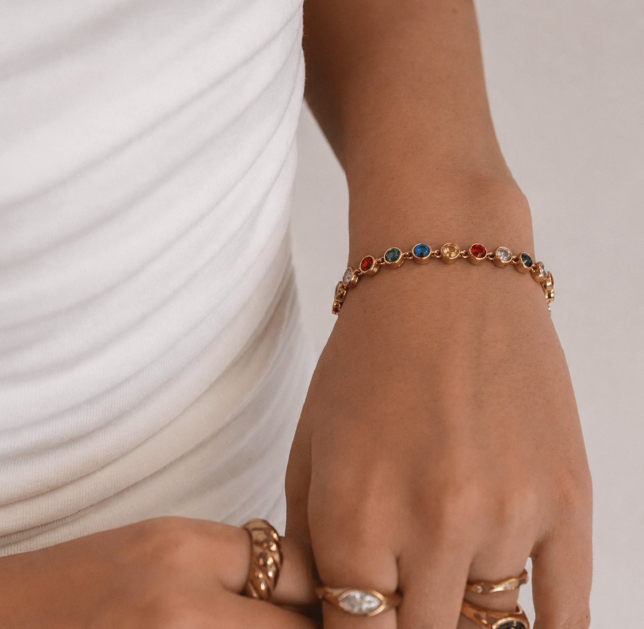 Celeste Coloured Bracelet - Luisa Luxe gold jewellery