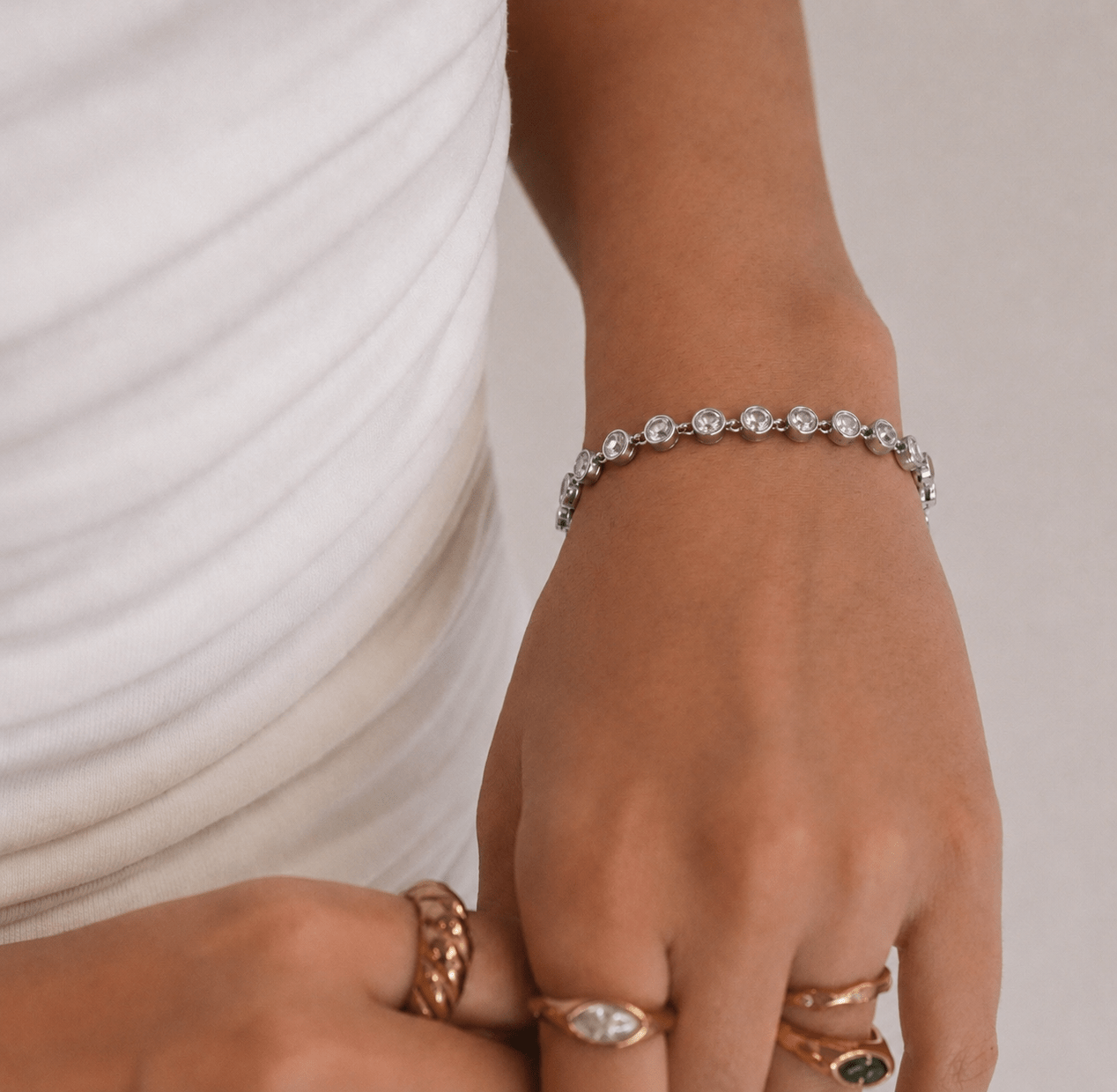 Celeste Silver Bracelet - Luisa Luxe gold jewellery