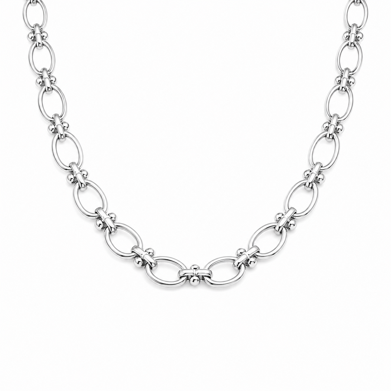 PRE-ORDER Silver Luxe Link Necklace with 5 Charms