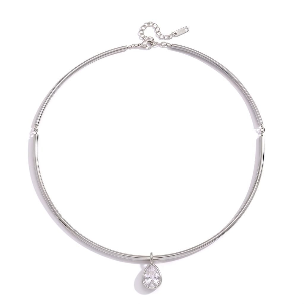 Halo Necklace | Silver - Luisa Luxe gold jewellery