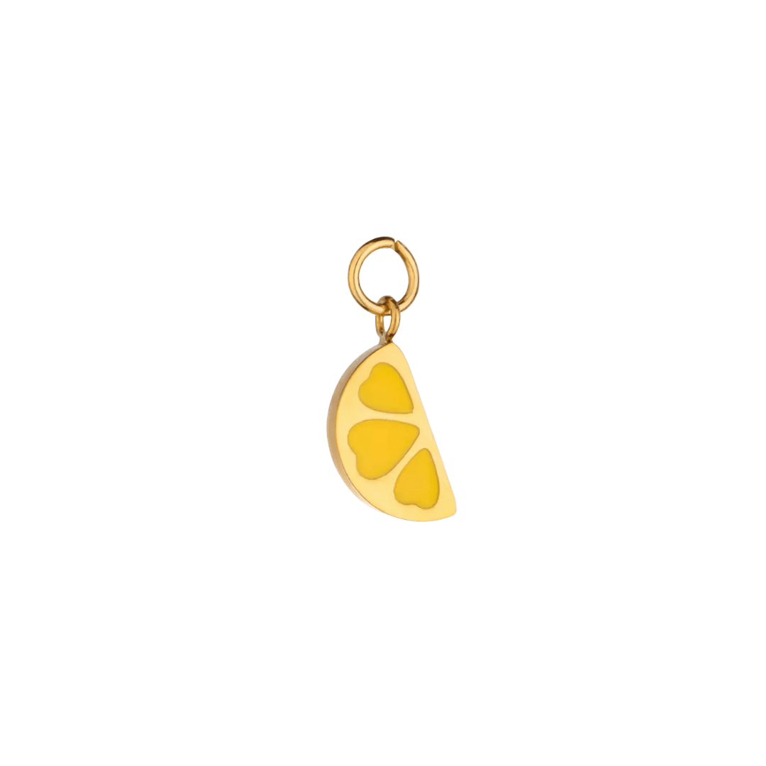 Lemon Wedge Charm - Luisa Luxe gold jewellery