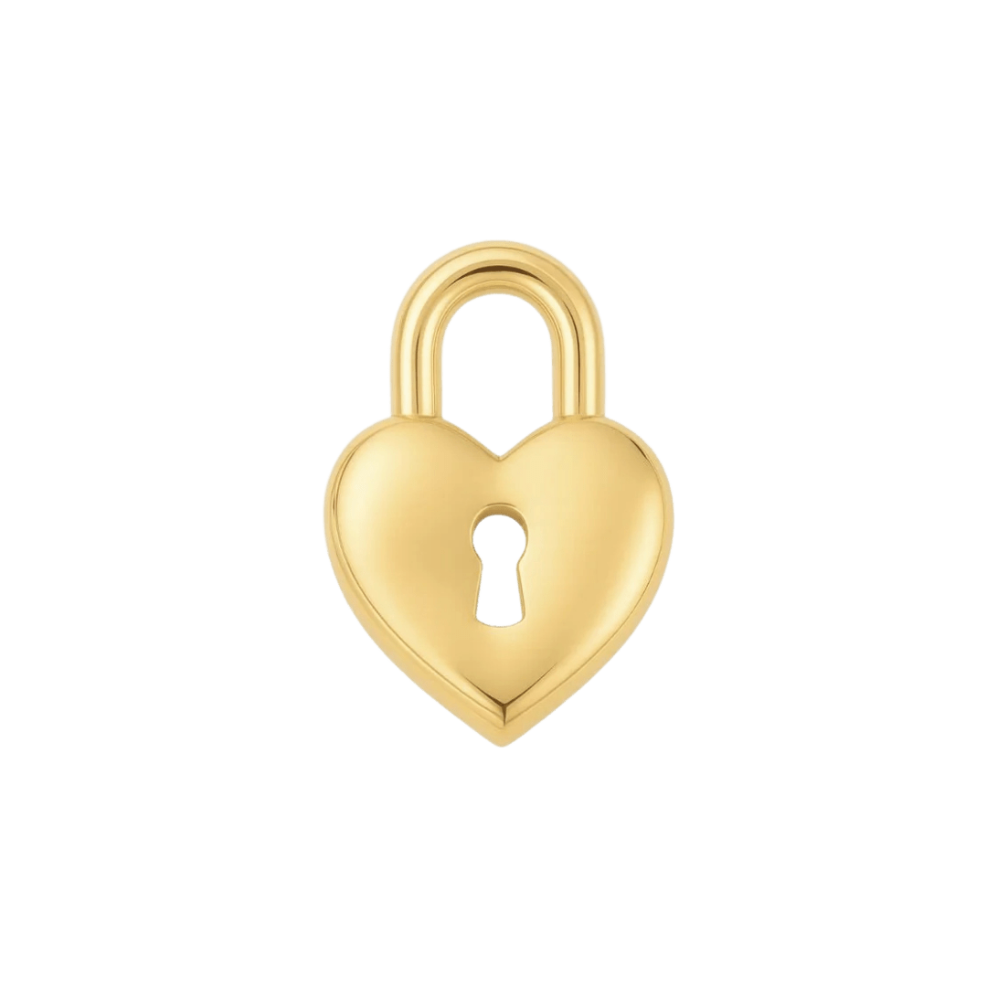 Locked Heart Charm - Luisa Luxe gold jewellery
