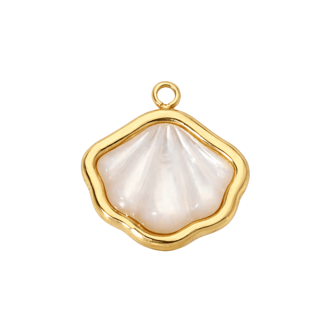 Mother of Pearl Shell Charm - Luisa Luxe gold jewellery