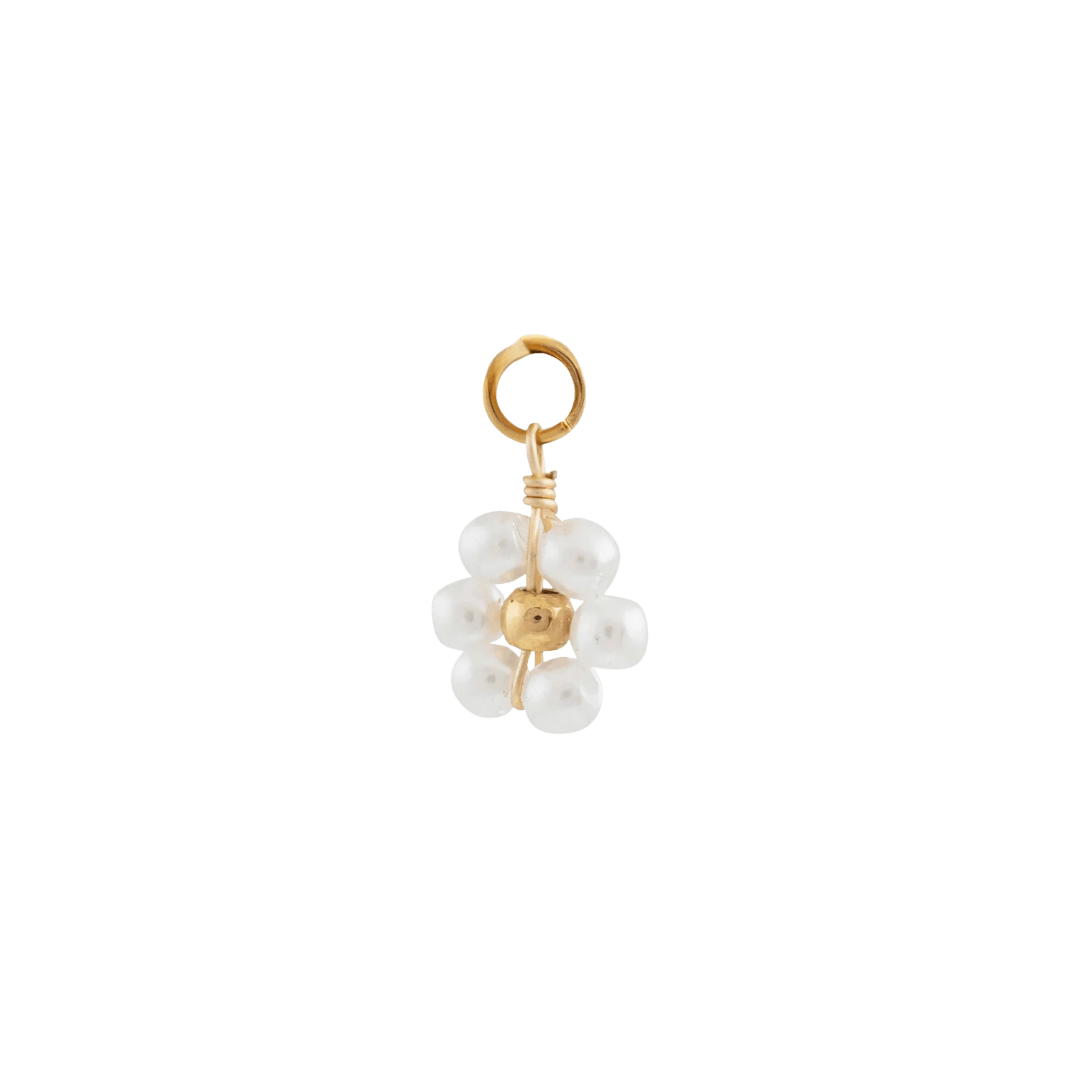 Pearl Flower Charm - Luisa Luxe gold jewellery