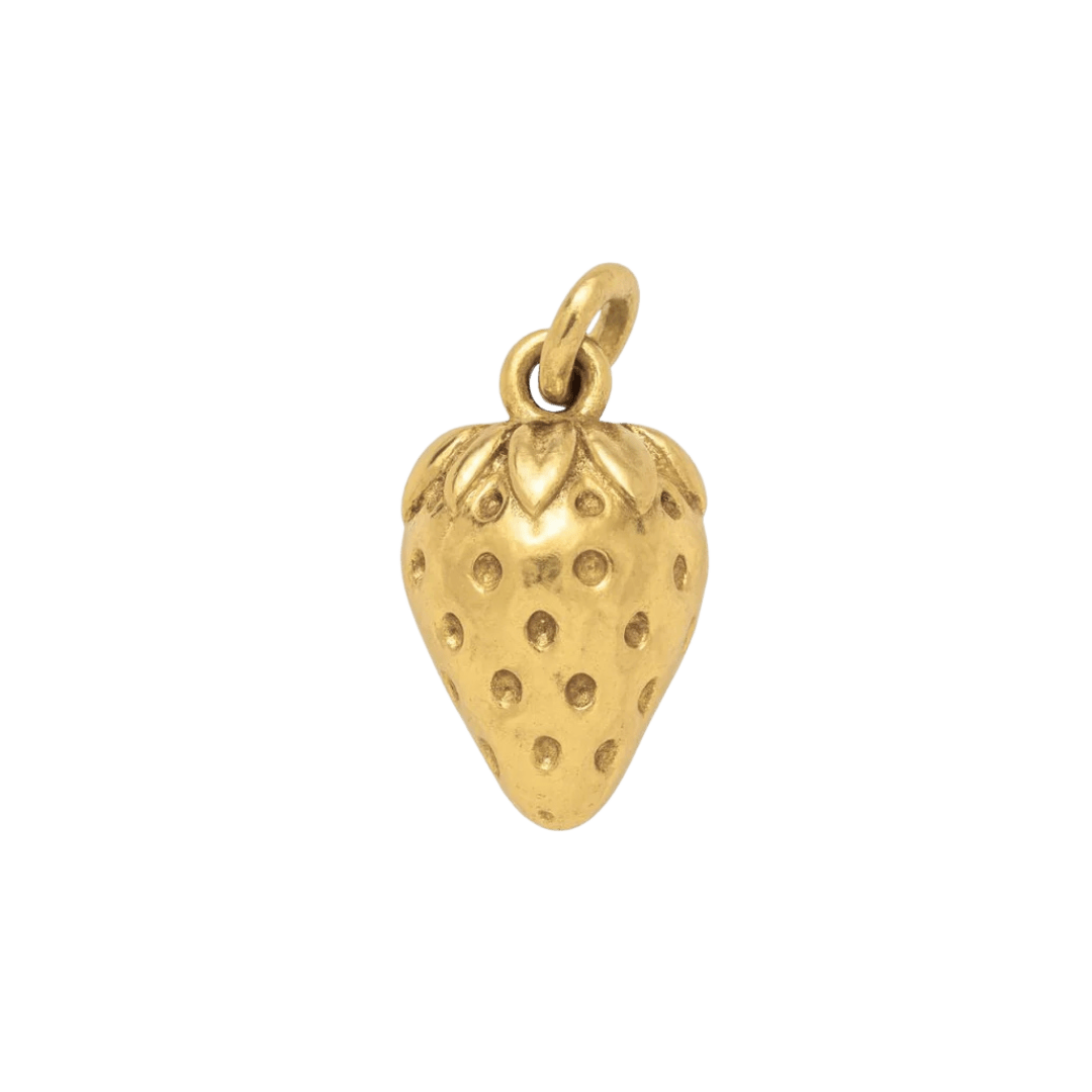 Petite Strawberry Charm - Luisa Luxe gold jewellery