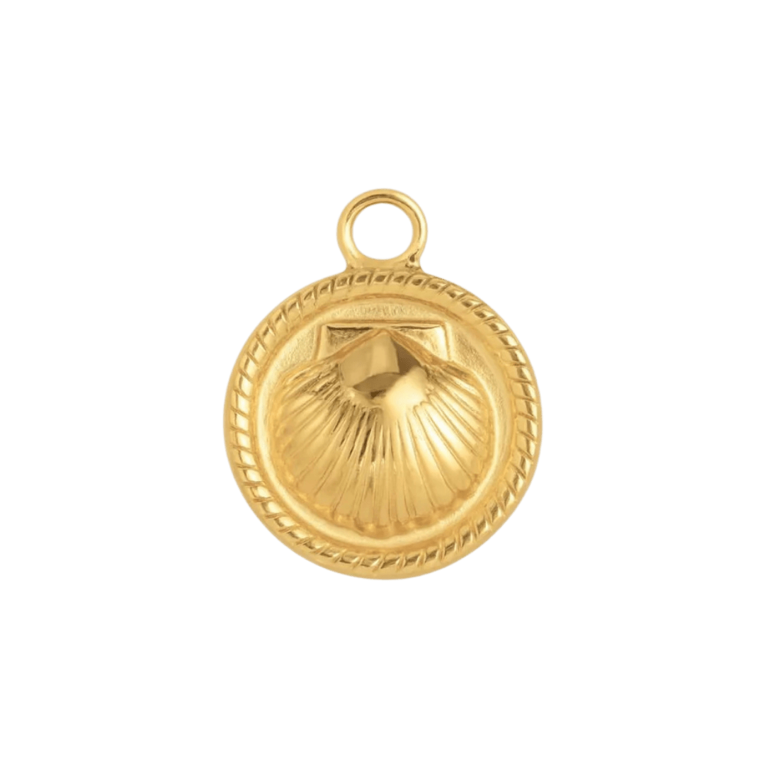Shell Medallion Charm - Luisa Luxe gold jewellery