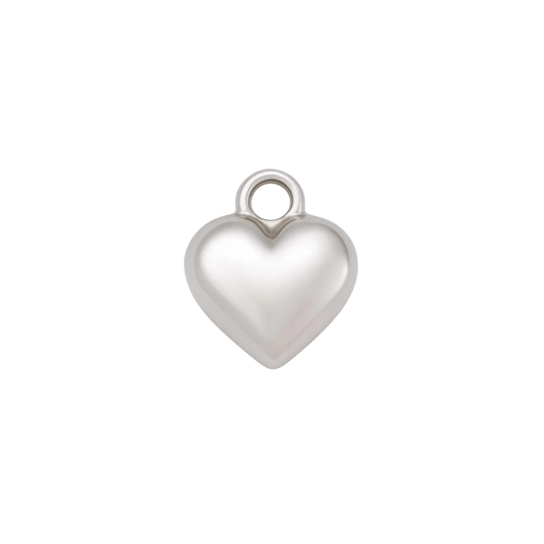 Silver Classic Heart Charm - Luisa Luxe gold jewellery