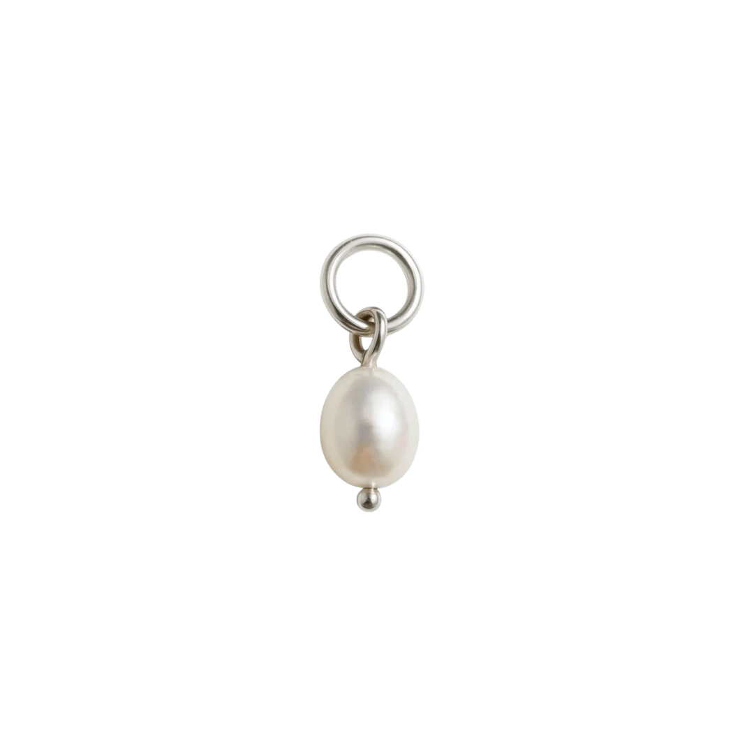 Silver Freshwater Pearl Charm - Luisa Luxe gold jewellery