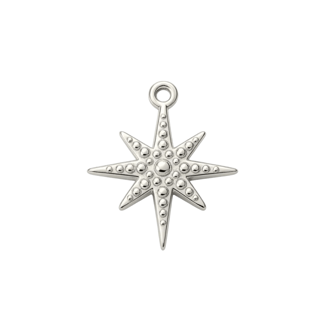 Silver North Star Charm - Luisa Luxe gold jewellery