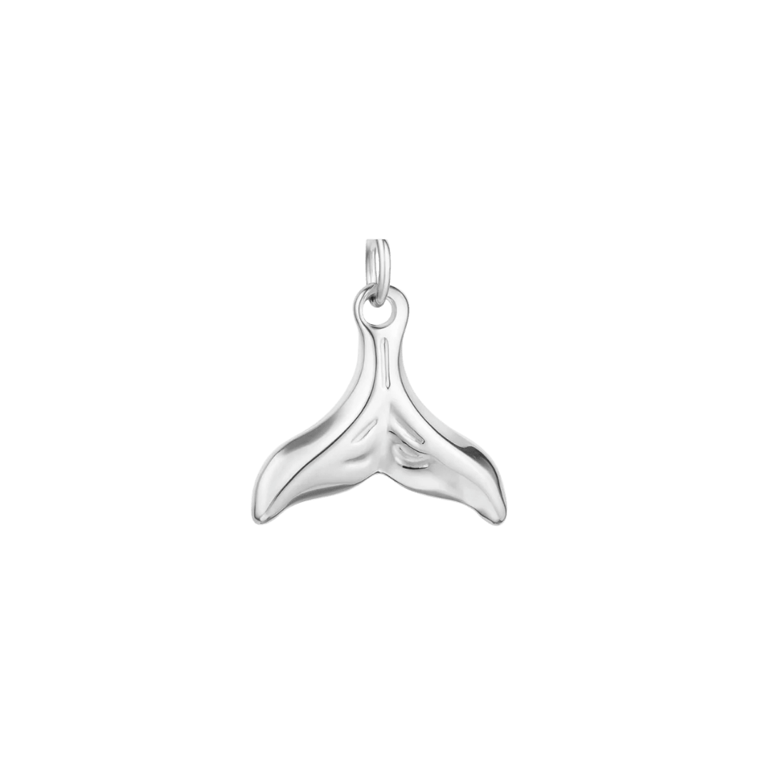 Silver Whale Tail Charm - Luisa Luxe gold jewellery