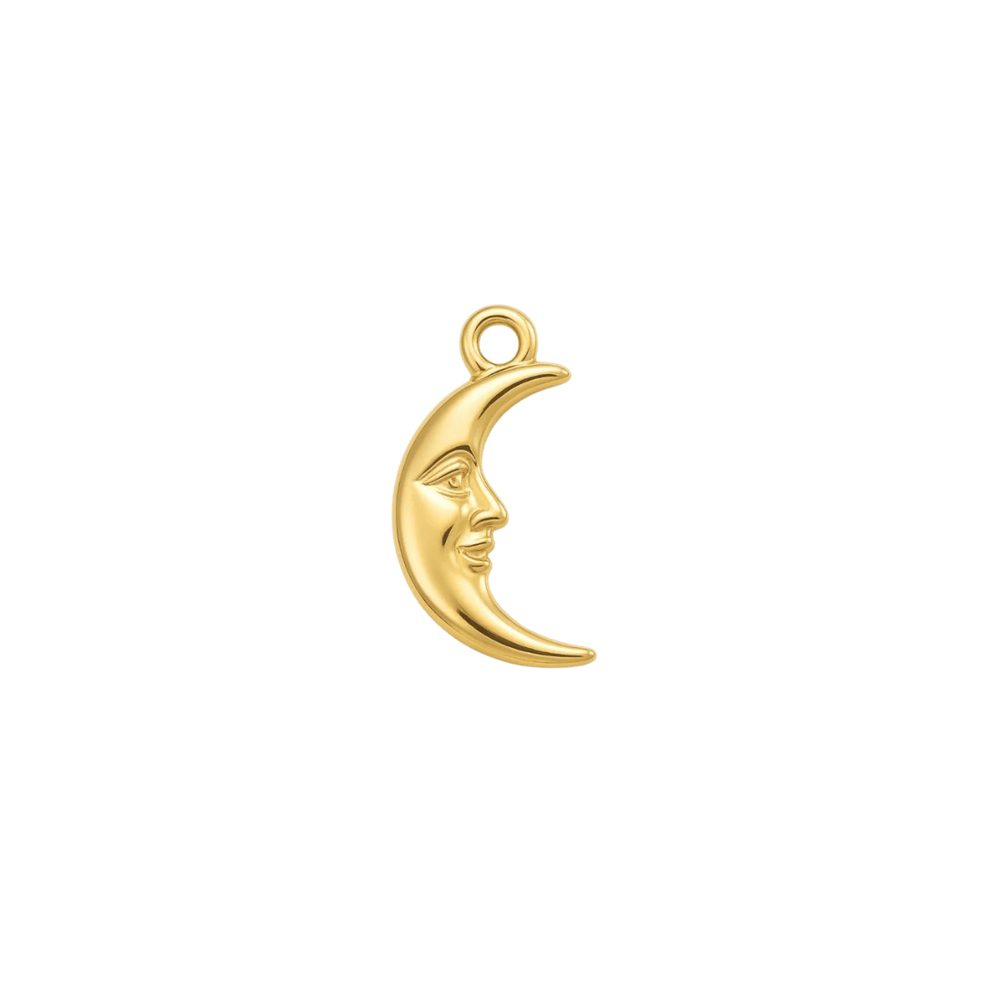 Smiling Moon Charm - Luisa Luxe gold jewellery