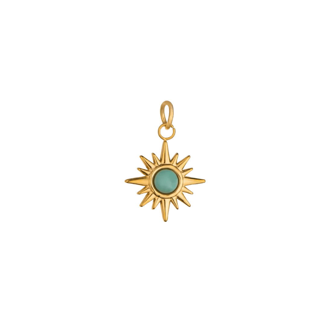 Turquoise Sun Charm